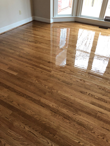 Kitchen floor refinish and new stain